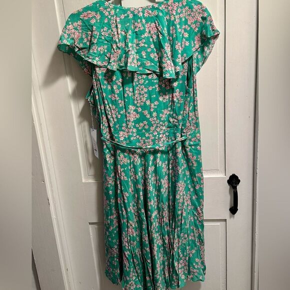 NWT Draper James RSVP Green Wrap Dress - XL - Picture 5 of 7